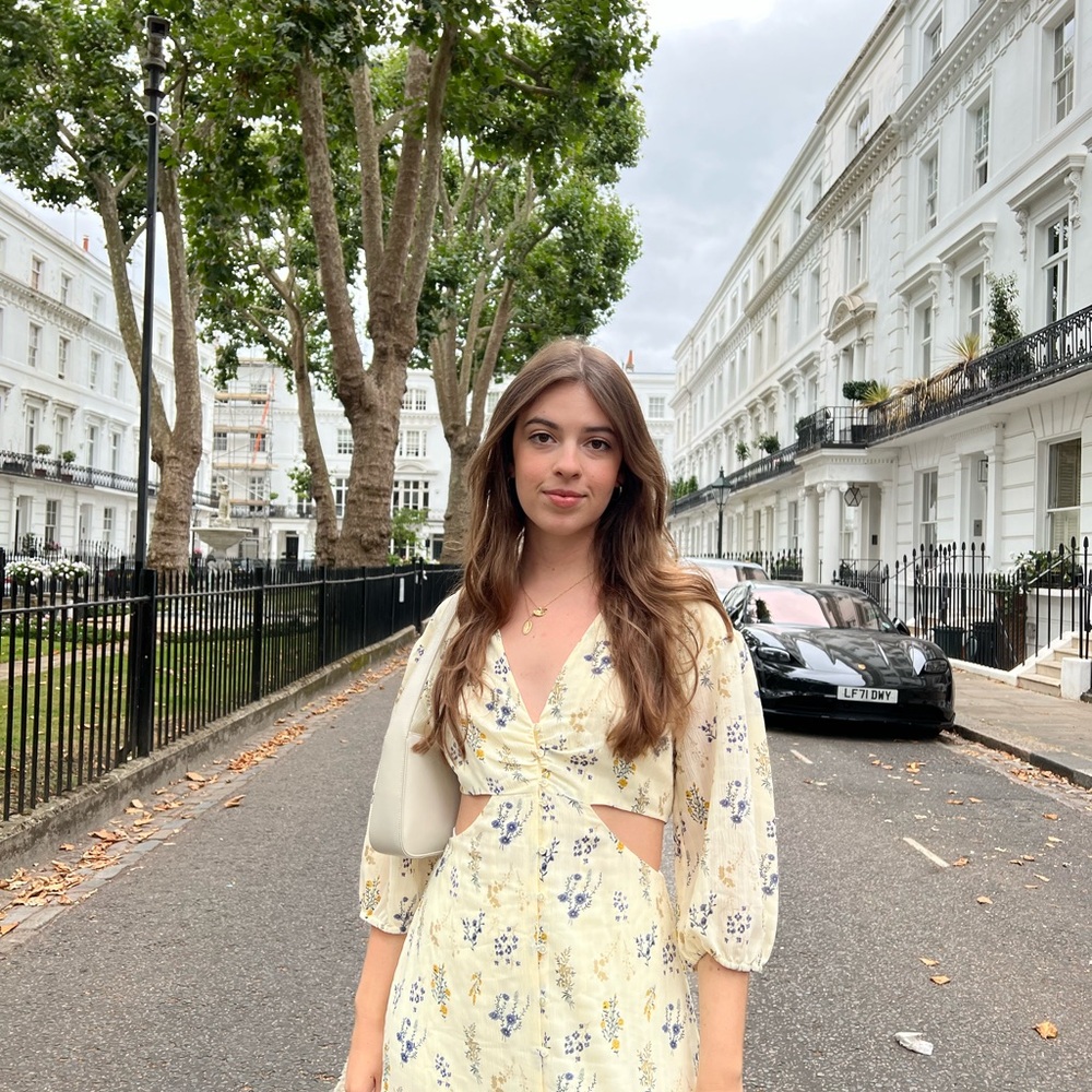 Floral Yellow Dress Ba&sh - Size M